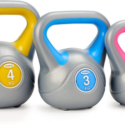 York fitness vinyl kettlebells set for home gym