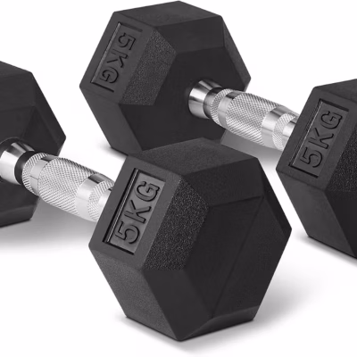 Set of hex dumbbells