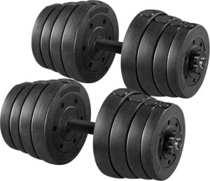 Adjustable dumbbell weight set