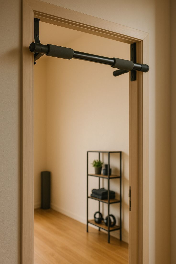 Doorway with pull up bar.