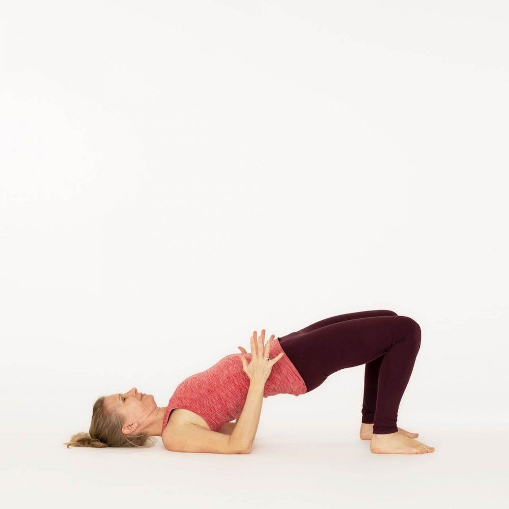 Bridge pose yoga girl