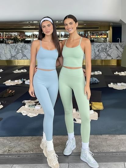 1 Women wearing Pilates workout sets