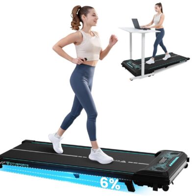 girl walking on treadmill with an incline