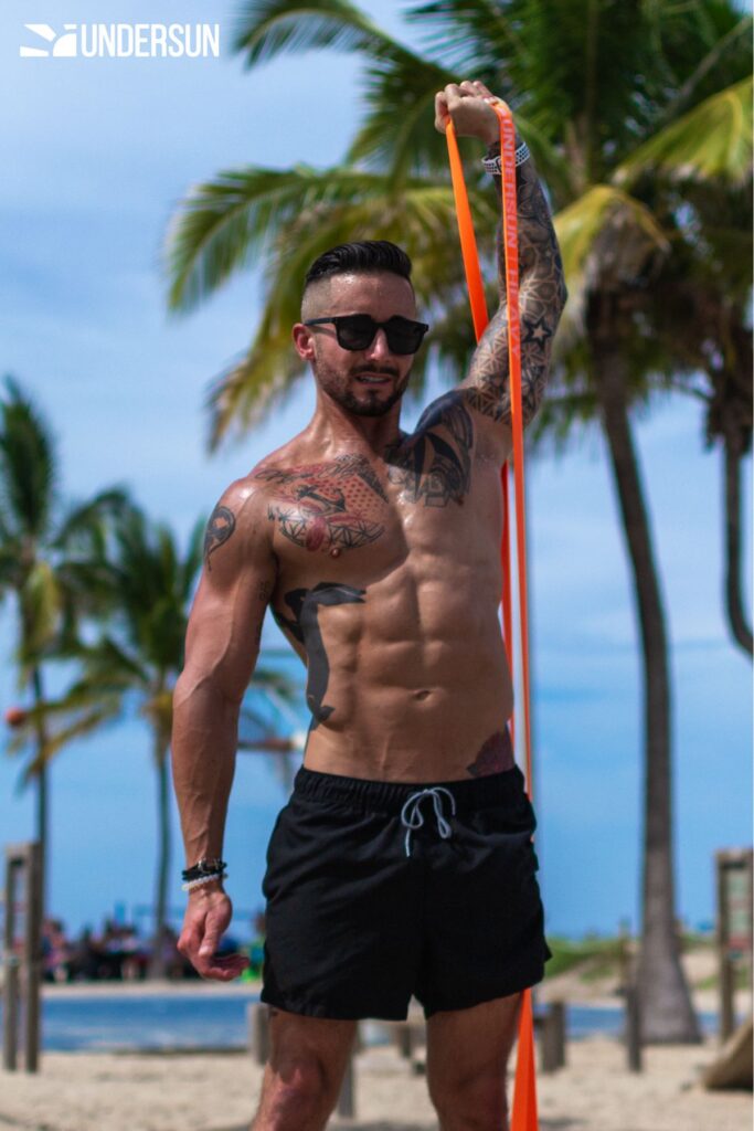 shoulder workout with resistance bands