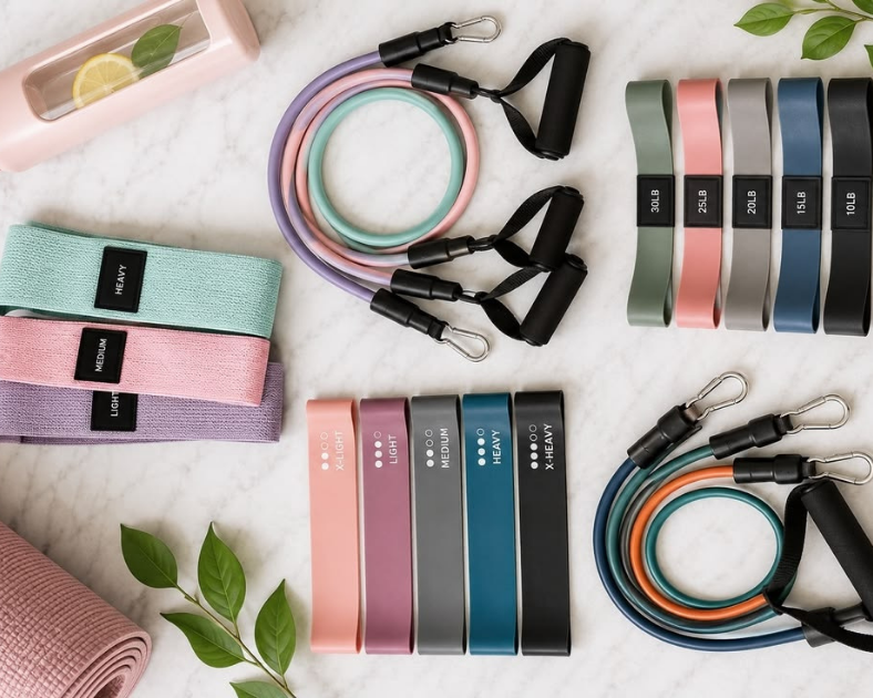 Resistance bands of different types