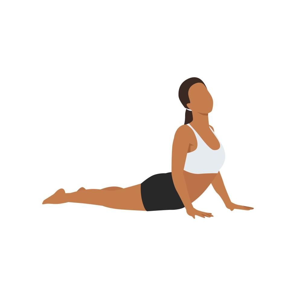 Graphic of a woman doing cobra pose