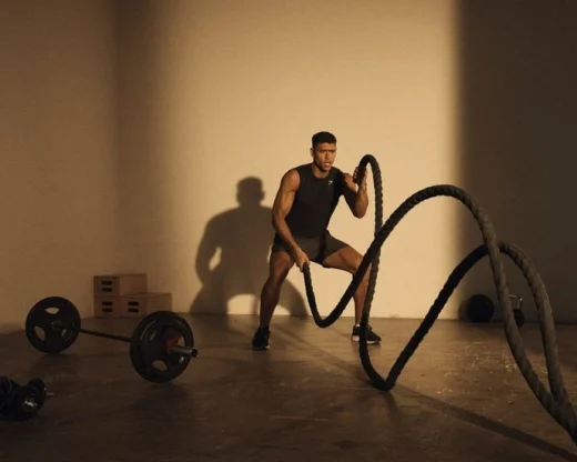 Battle rope man